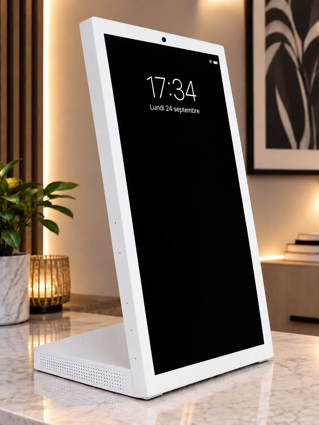 Tablette de comptoir blanche